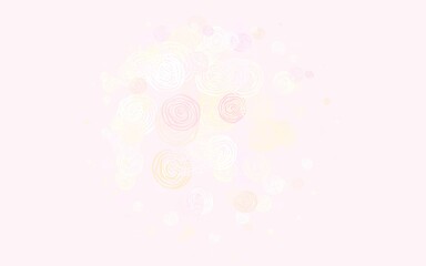 Light Pink, Yellow vector abstract backdrop with roses.