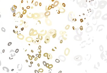 Light Yellow, Orange vector template with circles.