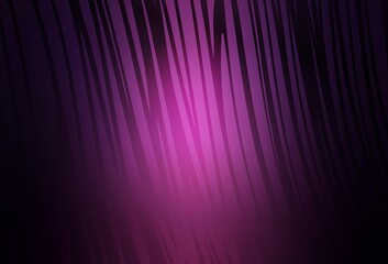 Dark Purple vector background with curved lines.