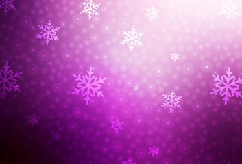 Fototapeta na wymiar Light Pink vector backdrop in holiday style.