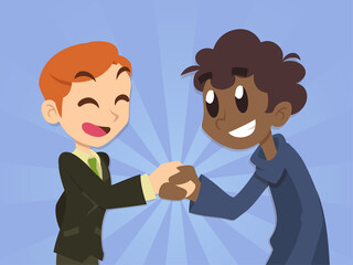 Fototapeta premium Businessman making a deal with a client