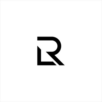 RL LR Letter Logo design with Geometric and Modern Vector