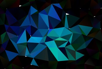 Light Blue, Green vector abstract polygonal texture.