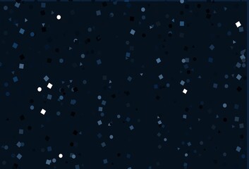 Light BLUE vector backdrop with lines, circles, rhombus.