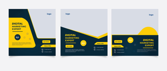 Creative business marketing banner for social media post template
