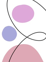 Minimalist hand painted illustrations for wall decorations, wallpapers, backgrounds, brochures, covers, postcards. 2