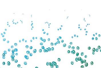 Light Blue, Green vector pattern with spheres.