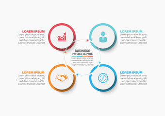 Business circle. timeline infographic icons designed for abstract background template milestone element modern diagram process technology digital marketing data presentation chart Vector