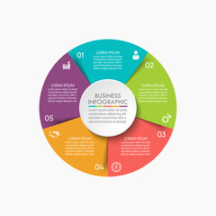 Business circle. timeline infographic icons designed for abstract background template milestone element modern diagram process technology digital marketing data presentation chart Vector