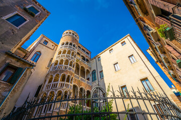 Palazzo Contarini del Bovolo with arch spiral staircase in Venice, Italy