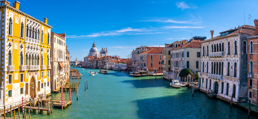 Naklejka premium Grand Canal and Basilica Santa Maria della Salute in Venice, Italy