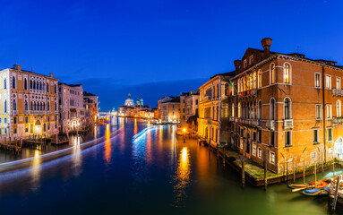 Grand Canal and Basilica Santa Maria della Salute in Venice, Italy