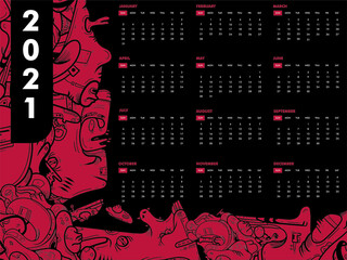Calendar_Black_Abstract_Character