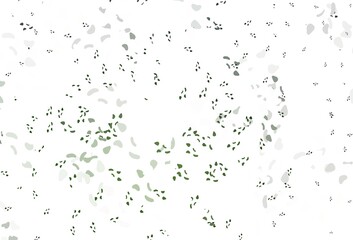 Light green vector pattern with chaotic shapes.