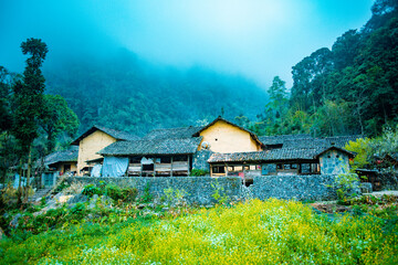 A ethnic minority village in Ha Giang, Vietnam. Ha Giang is a northernmost province in Vietnam.