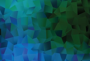 Obraz premium Dark Blue, Green vector template with square style.