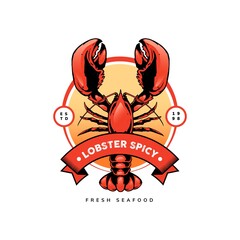 lobster seafood mascot design
