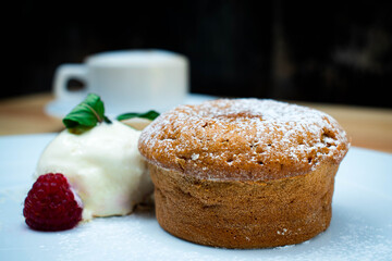 Volcán de dulce de leche