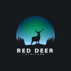 elegant deer design mascot design
