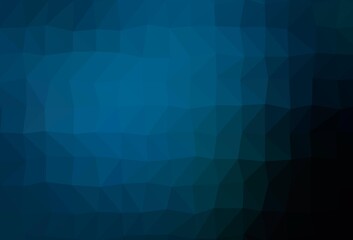 Obraz premium Dark BLUE vector polygonal background.