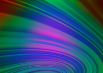 Dark Multicolor, Rainbow vector abstract blurred background.