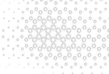 Light silver, gray vector background with bubbles.