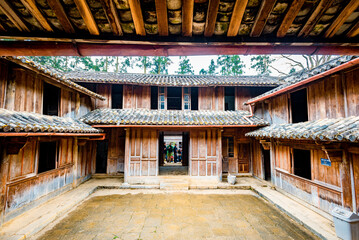 Wooden architecture houses with tiled roofs. The palace of 