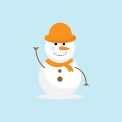 Cute Snowman Vector Illustration