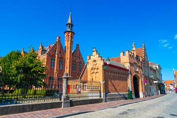 Obraz premium Municipal Academy of Bruges in Belgium. Europe