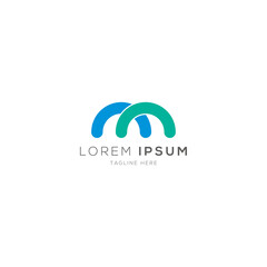 Fototapeta premium Simple M latter logo design 