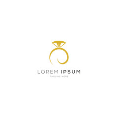 Simple jewelry ring logo design