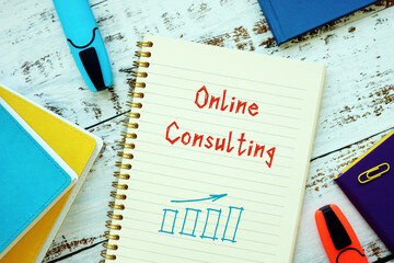 Conceptual photo about Online Consulting with handwritten text.