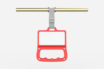 Plastic Bus Grab Handle Mock up template. 3d illustration.