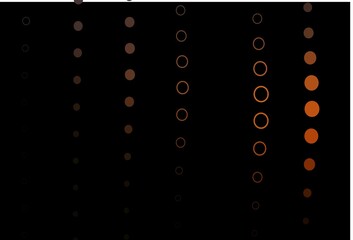 Dark Orange vector cover with spots.