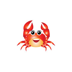 Cute Crab Vector Design Illustration