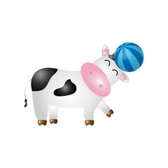 Cute cow Vector Illustration