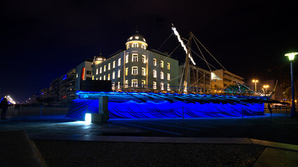  Greece, city of Volos,12-12-2020, the city of Volos decorated for the Christmas holidays. The...