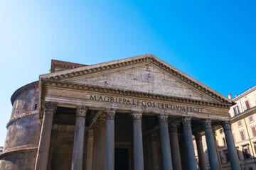 Naklejka premium Pantheon in Rome, Italy on sunny day