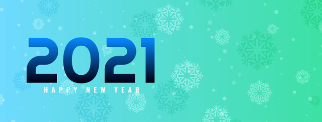 Stylish Happy new year 2021 beautiful banner design