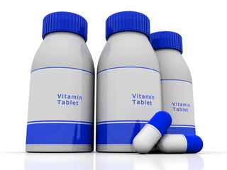 3d rendering healthcare medical tablets 