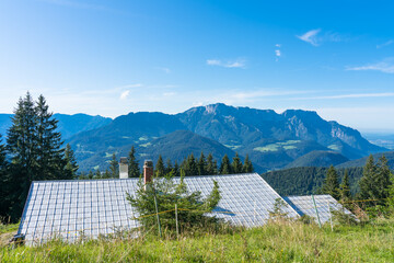 Beautiful scenic view of Bavarian alps overlooking Watzmann hill near German and Austrian border