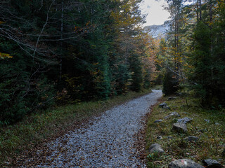 Views on the Ordesa Valley hiking route, Aragonese Pyrenees, Spain