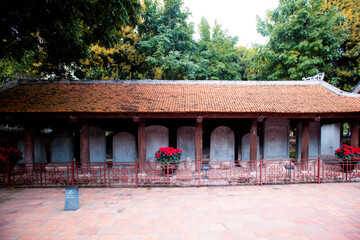 In Complex Temple of Literature of Hanoi.Temple of Literature is also called temple of Confucius