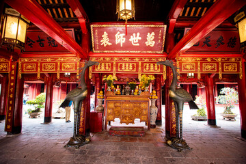 In Complex Temple of Literature of Hanoi.Temple of Literature is also called temple of Confucius