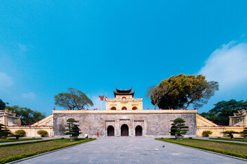 Fototapeta na wymiar Thang Long Citadel Royal as a world heritage famous in Ha Noi, Vietnam