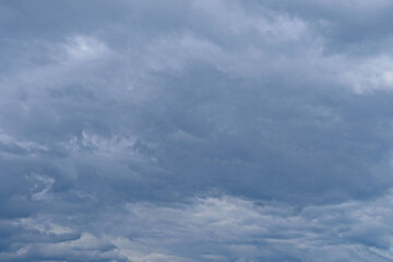 Pre-storm Cumulus clouds.  Evening sky before the rain.