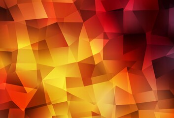 Dark Orange vector abstract polygonal background.