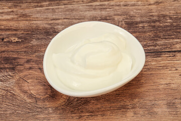 Sour cream in the bowl
