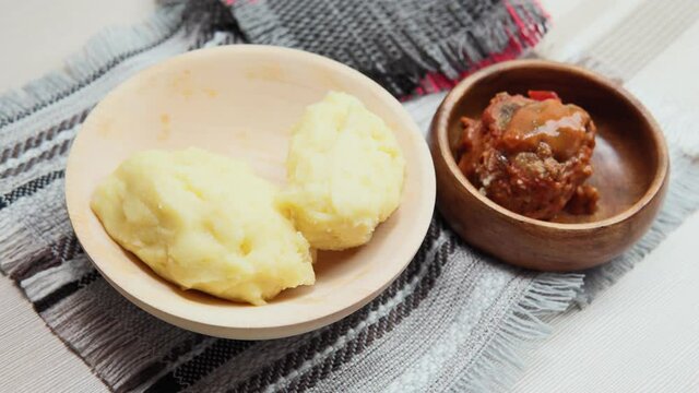 Zambian cuisine is nshima, which is a food prepared from pounded white maize.