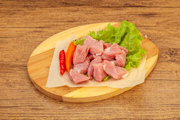 Raw pork meat for cooking